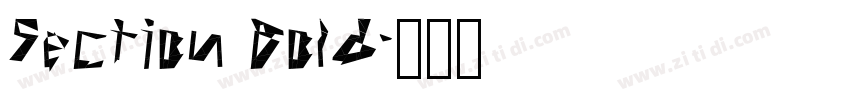 Section Bold字体转换